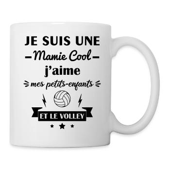 Mamie cool volley,fête des grands-mères - Mug blanc - blanc - Droite
