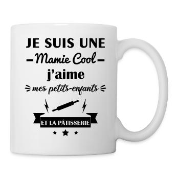 Mamie cool pâtisserie, fête des grands-mères - Mug blanc - blanc - Droite