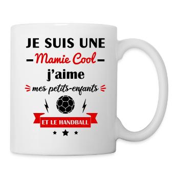 Mamie cool handball, fête des grands-mères, mamie - Mug blanc - blanc - Droite