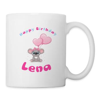 Lena Geburtstag, Happy Birthday Baby - Tasse - Weiß - Rechts