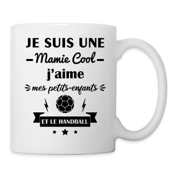 Mamie cool handball, fête des grands-mères, mamie - Mug blanc - blanc - Droite