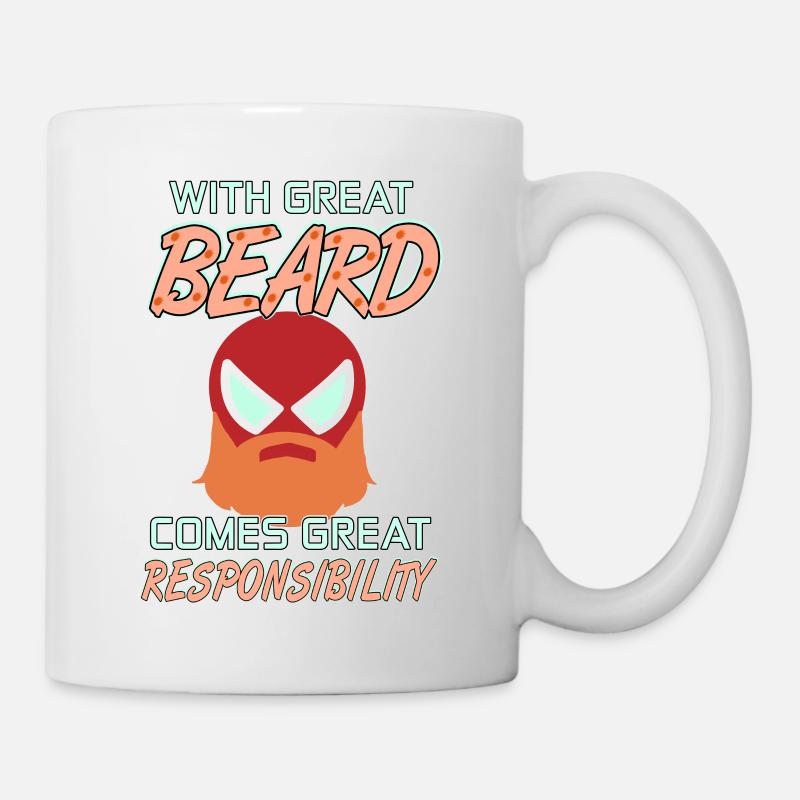 With Great BEARD Comes With Great Responsibility - Tasse - Weiß