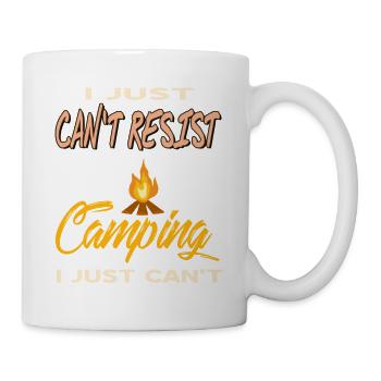 I Just Can't Resist Camping I Just Can't Retro - Mug - white - Right
