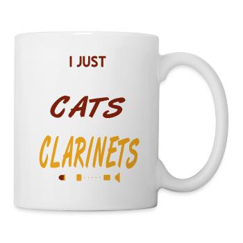 I Just Love Cats & Clarinet's Retro Cute Designs - Mug - white - Right