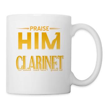 Praise Him With The Clarinet Hymns Cool Retro - Mug - white - Right