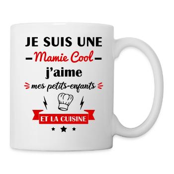 Mamie cool cuisine, fête des grands-mères, mamie - Mug blanc - blanc - Droite