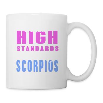 J’ai des normes élevées Je ne sors que des Scorpions drôles - Mug blanc - blanc - Droite