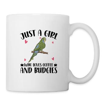 Budgerigar Idées cadeaux | Animaux de compagnie Animaux Oiseaux - Mug blanc - blanc - Droite