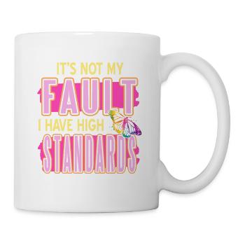 Ce n’est pas ma faute si j’ai des normes rétro élevées - Mug blanc - blanc - Droite