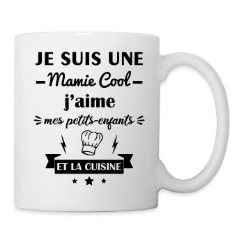 Mamie cool cuisine, fête des grands-mères, mamie - Mug blanc - blanc - Droite