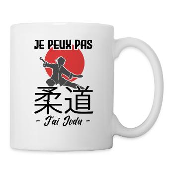 je peux pas j'ai judo. idée Cadeau Judo. - Mug blanc - blanc - Droite