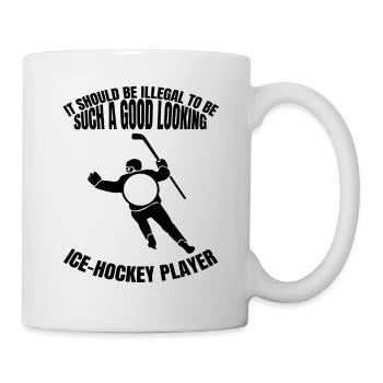 Équipe de hockey sur glace hockey sur glace cadeau de sports d’hiver - Mug blanc - blanc - Droite