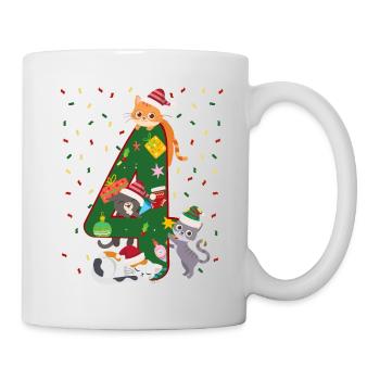 4 ans Enfants Cadeau de Noël Mignon - Mug blanc - blanc - Droite