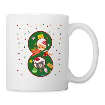 8 Jahre Alt Kinder Weihnachtsgeschenk Niedliche - Tasse - Weiß - Rechts