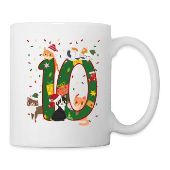 10 ans Enfants cadeau de Noël mignon - Mug blanc - blanc - Droite