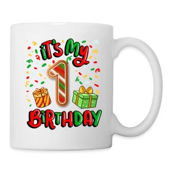 C’est mon cadeau de Noël 1 anniversaire - Mug blanc - blanc - Droite