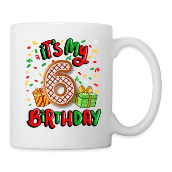 Es Ist Mein 6. Geburtstag Weihnachtsgeschenk 6. - Tasse - Weiß - Rechts