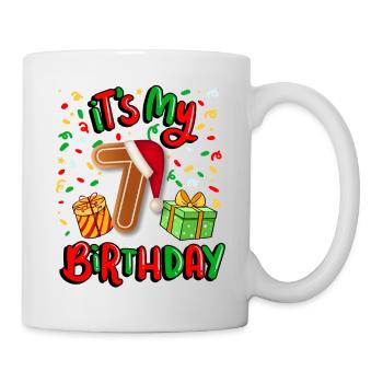 Es Ist Mein 7. Geburtstag Weihnachtsgeschenk 7. - Tasse - Weiß - Rechts