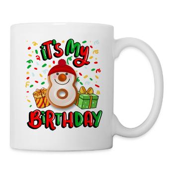 Es Ist Mein 8. Geburtstag Xmas Geschenk 8. - Tasse - Weiß - Rechts