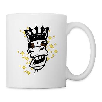 Personnage de conte de fées Cheval Prince King Cavalier Cavalier - Mug blanc - blanc - Droite