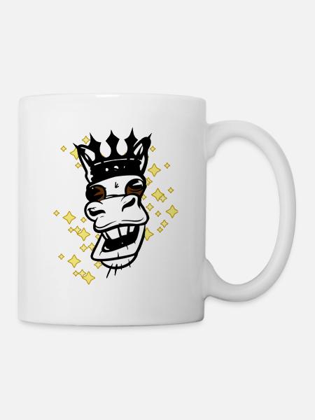Märchenfigur Pferd Prinz König Reiter Reiterin - Tasse - Weiß
