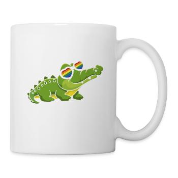 Allygator Hetero-verbündeter Alligator - Tasse - Weiß - Rechts