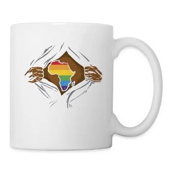 Juneteenth Lgbt Stolz Flagge Regenbogen Schwarz - Tasse - Weiß - Rechts