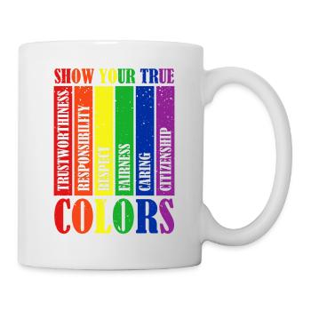 Montrez vos vraies couleurs Lgbt Proud Rainbow - Mug blanc - blanc - Droite