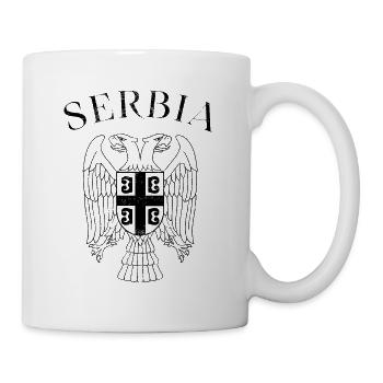 Serbien Adler Wappen Flagge - Tasse - Weiß - Rechts