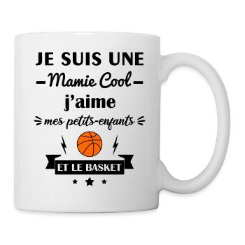 Mamie cool basket, fête des grands-mères, mémé - Mug blanc - blanc - Droite