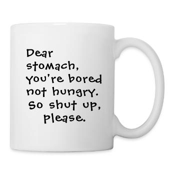 Lieber Magen - Tasse - Weiß - Rechts