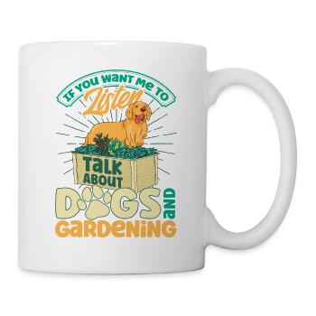 Hundehalter Hunde Gartenarbeit Geschenk - Tasse - Weiß - Rechts