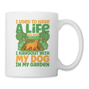 Hobbygärtner Hundehalter Garten Geschenk - Tasse - Weiß - Rechts