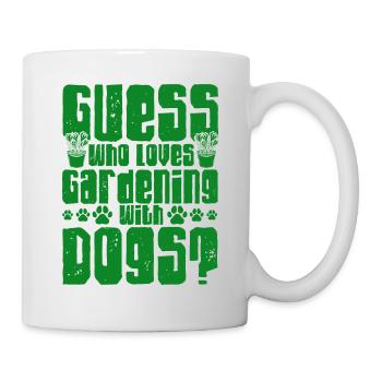 Gartenarbeit Hundehalter Hunde Geschenk - Tasse - Weiß - Rechts