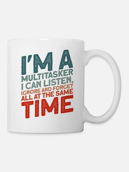 Schwarzer Humor Ironie Sarkasmus Geschenk - Tasse - Weiß