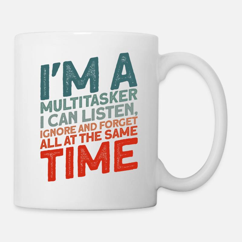 Schwarzer Humor Ironie Sarkasmus Geschenk - Tasse - Weiß