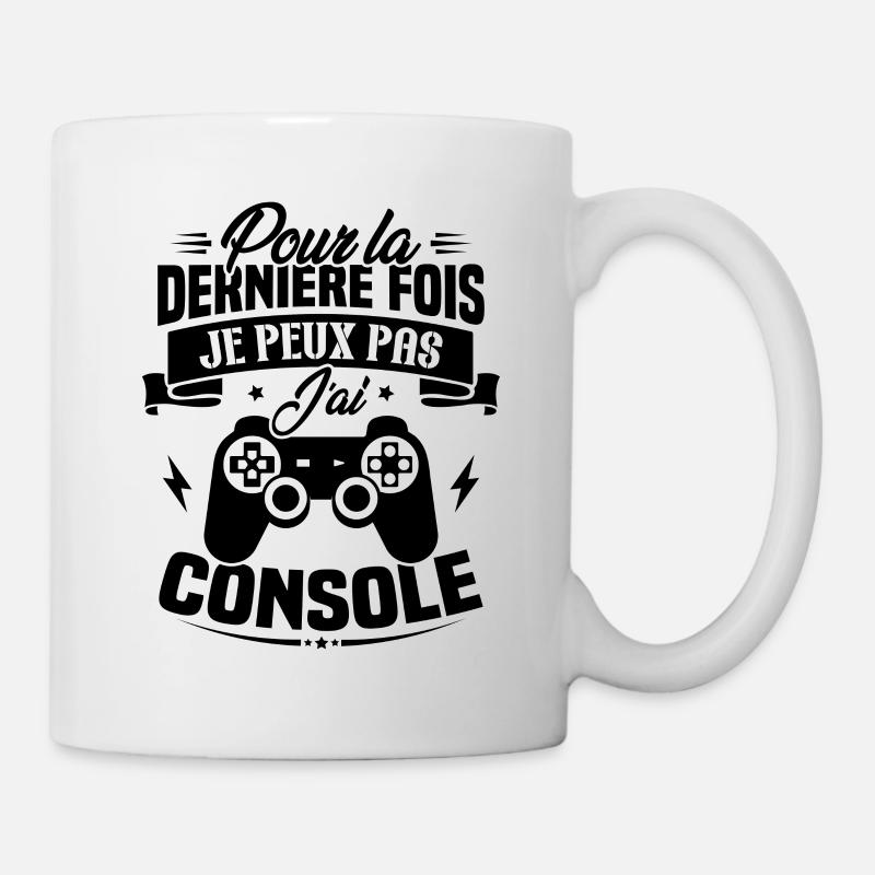 Pour la derniere fois je peux pas j'ai console - Mug blanc - blanc