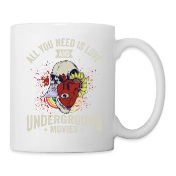 Underground Film, Independent Cinema, Horror - Tasse - Weiß - Rechts