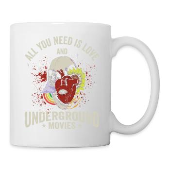 Underground Film, Independent Cinema, Horror - Tasse - Weiß - Rechts