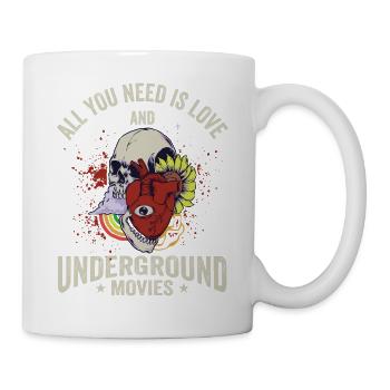 Underground Film, Independent Cinema, Horror - Tasse - Weiß - Rechts