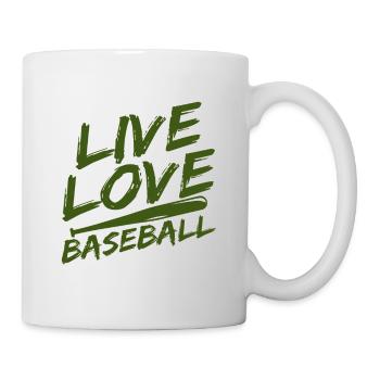 Baseball - Tasse - Weiß - Rechts