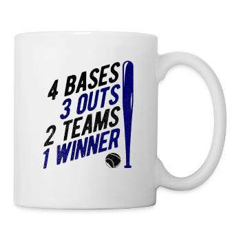 Baseball - Tasse - Weiß - Rechts