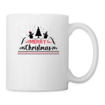 Ugly Christmas Frohe Weihnachten Norweger Muster - Tasse - Weiß - Rechts