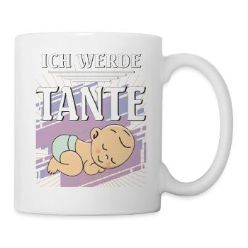 ICH WERDE TANTE - Tasse - Weiß - Rechts