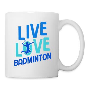 Badminton - Tasse - Weiß - Rechts
