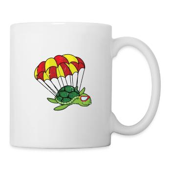 Parachutisme Tortue Parachutisme - Mug blanc - blanc - Droite