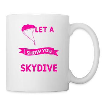 Parachutisme filles Laissez-vous être - Mug blanc - blanc - Droite