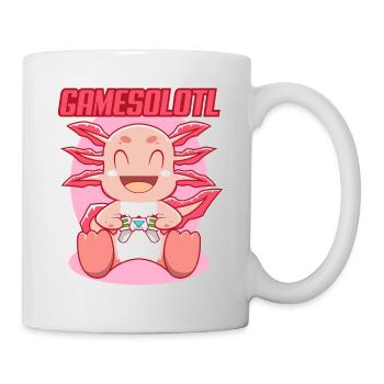 Gamesolotl Axolotl as Gamer with Headset Anime - Mug - white - Right