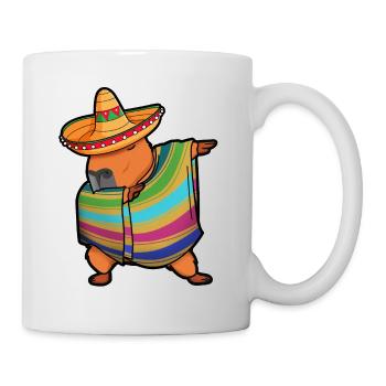 Capybara Cinco De Mayo Rodent Dab Mexican Kids Men - Mug - white - Right