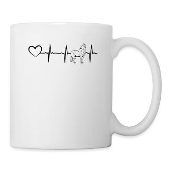 Wolf Heartline Heart - Wolf Animal Wolves Heartbea - Mug - white - Right